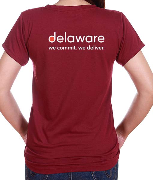 Camiseta Baby look Vermelha- delaware
