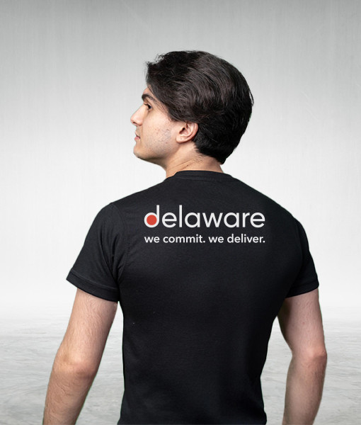 Camiseta em Malha Preta Masculina - delaware