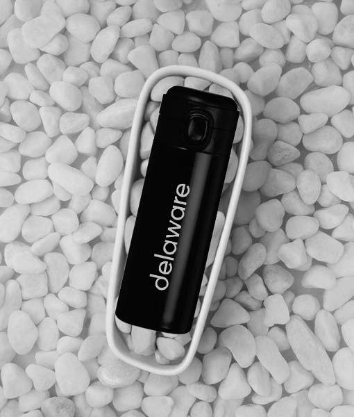 Garrafa Preta em Inox 400ML - delaware [ESGOTADO]